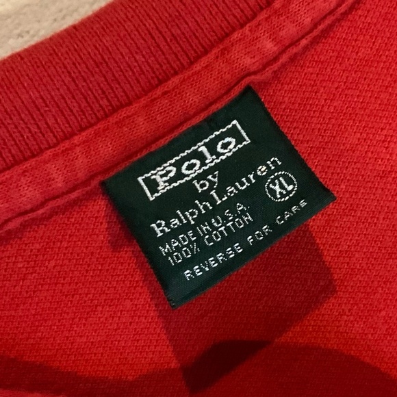 Ralph Lauren Red Short Sleeve Polo XL Classic Preppy Golf School Uniform Resort - Picture 3 of 6